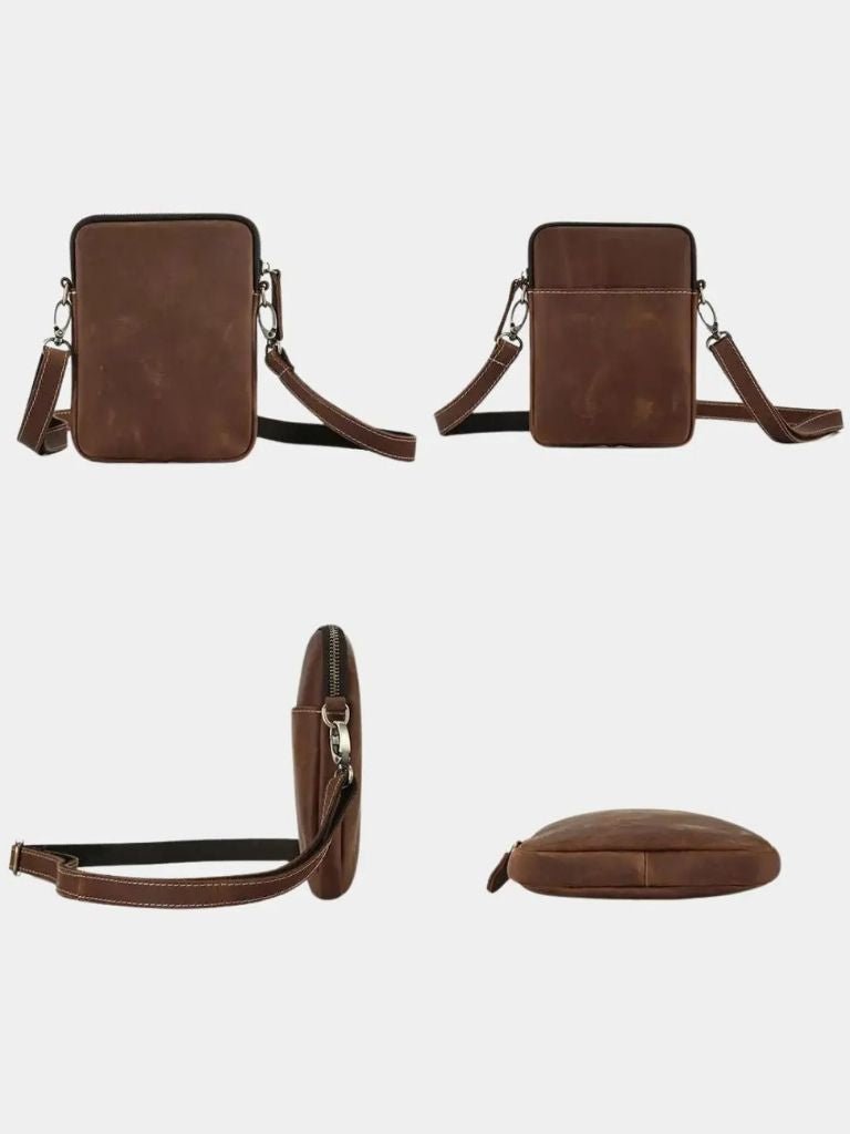 Carl | Minimalistische Schultertasche aus Leder