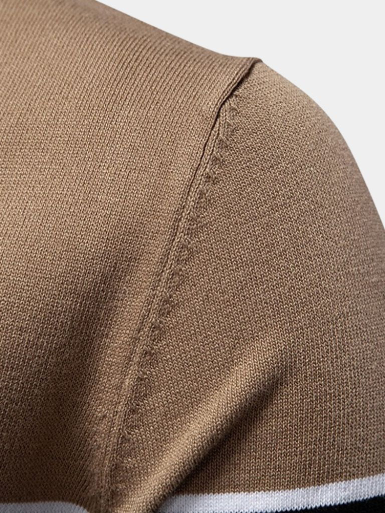 Casper | Polo aus samtigem Tanné