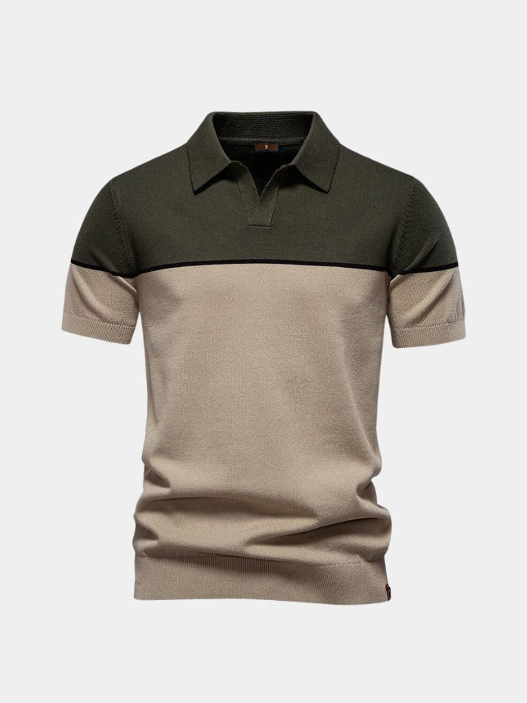 Casper | Polo aus samtigem Tanné