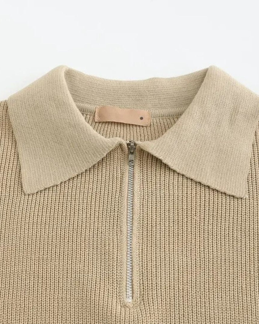 David | Polo-Pullover mit Reißverschluss