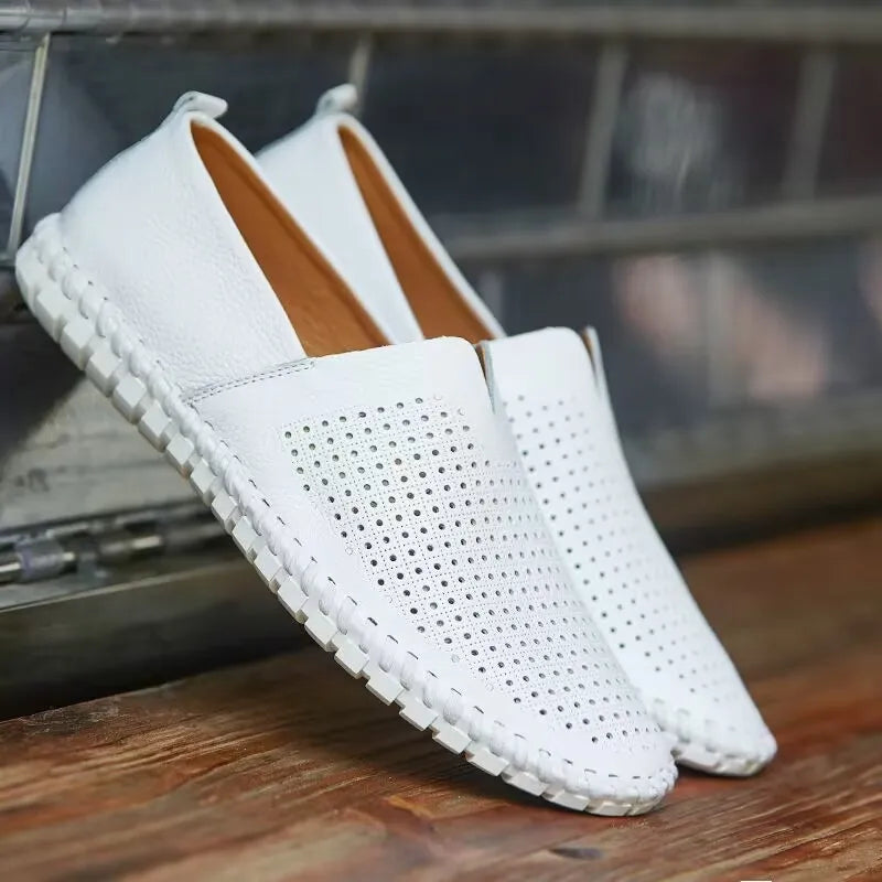 Elegante Mokassins aus atmungsaktivem Leder