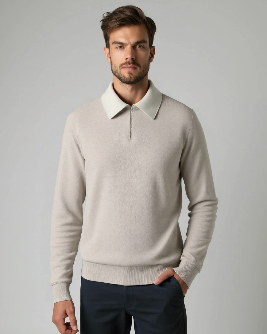 Elias | Pullover mit hohem Kragen