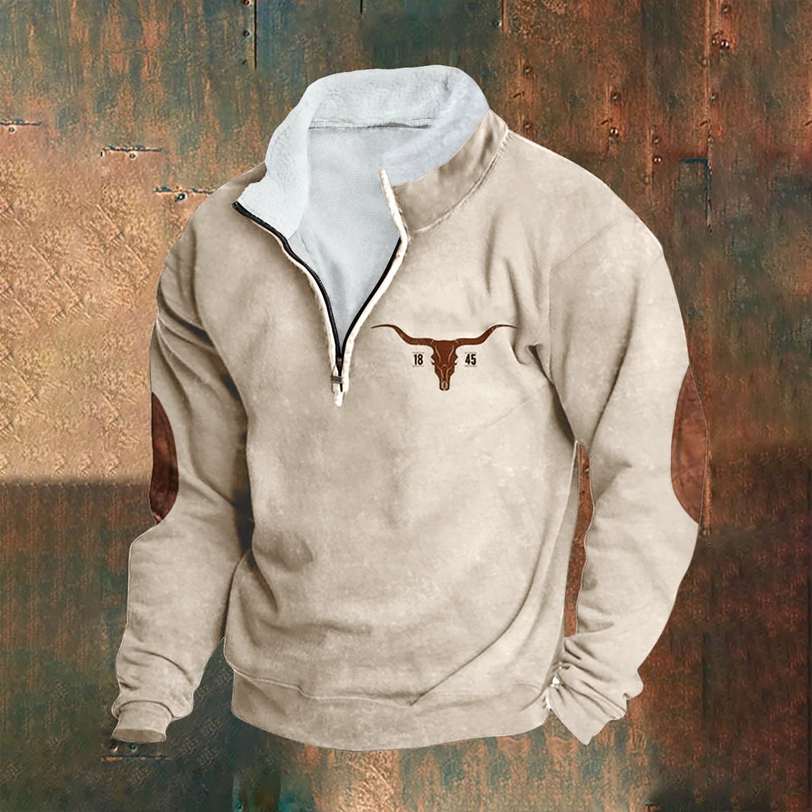 Émeric | eleganter Pullover mit halbem Reißverschluss