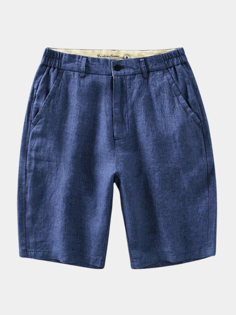 Felix | kurze Leinenhose in Himmelblau