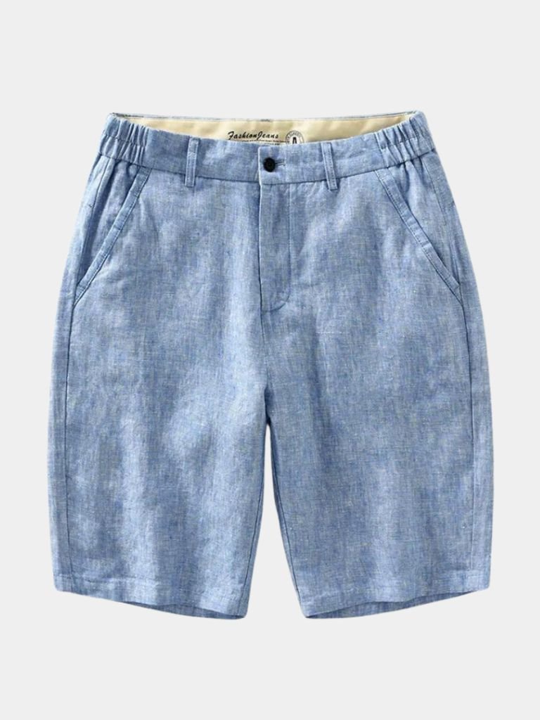 Felix | kurze Leinenhose in Himmelblau
