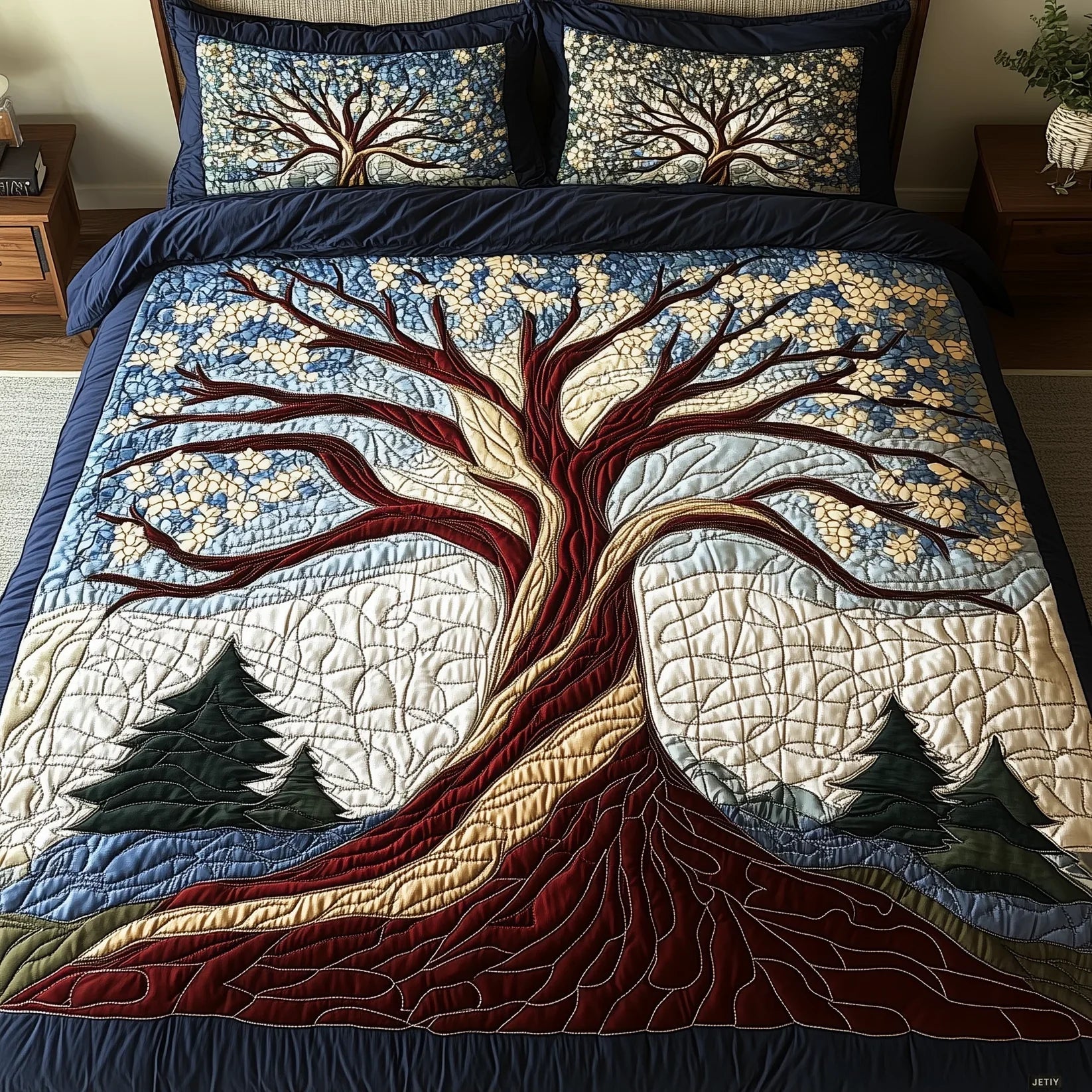 3 részes párnázott ágynemű szett - Az Erdő Harmóniája