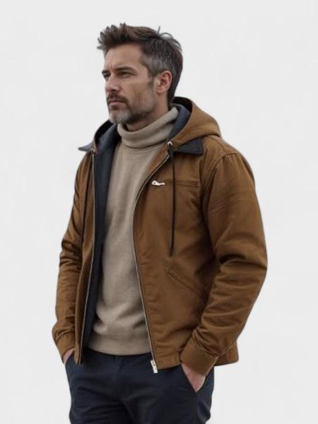 Gaspard | elegante Kapuzenjacke mit Reißverschluss