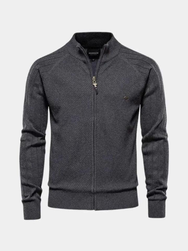 Jacquard | Strickjacke mit Reißverschluss