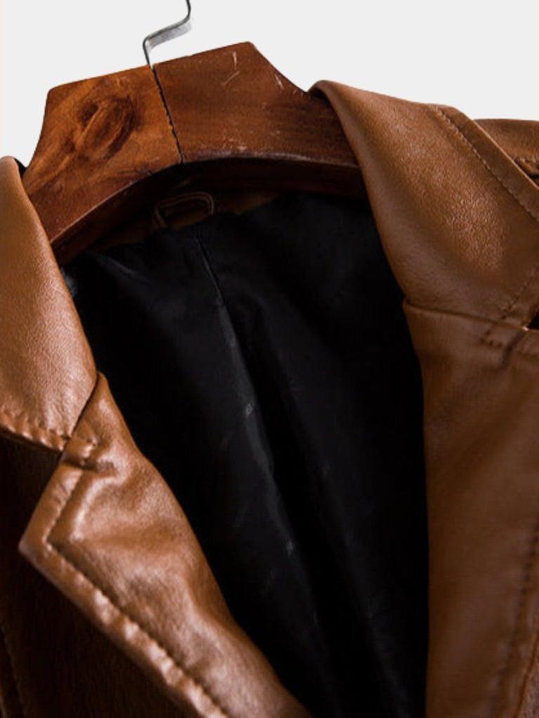 Jonas | Jacke aus karamellfarbener Leder