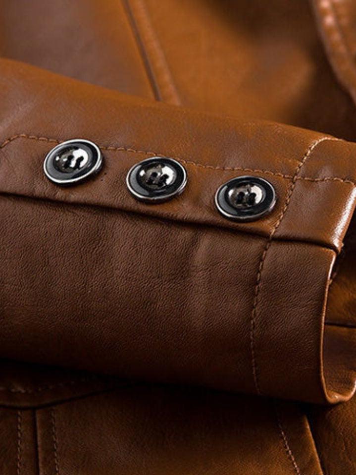 Jonas | Jacke aus karamellfarbener Leder