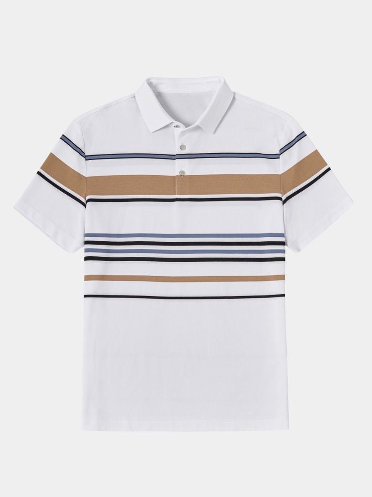 Kasper | Polo mit Streifen Sonnenuntergang