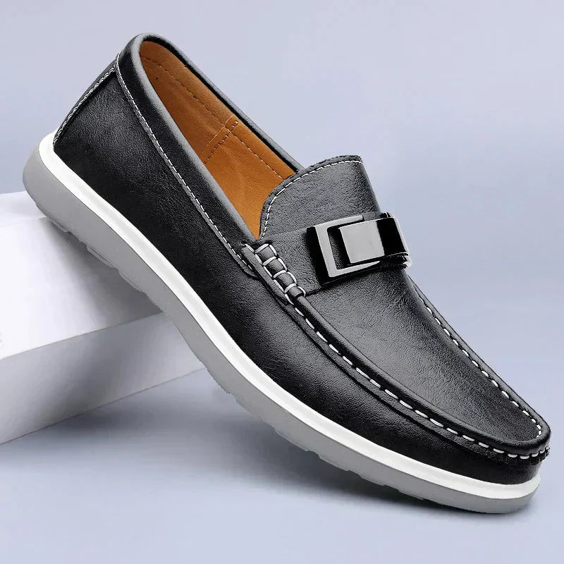 Luxus-Leder-Mokassins