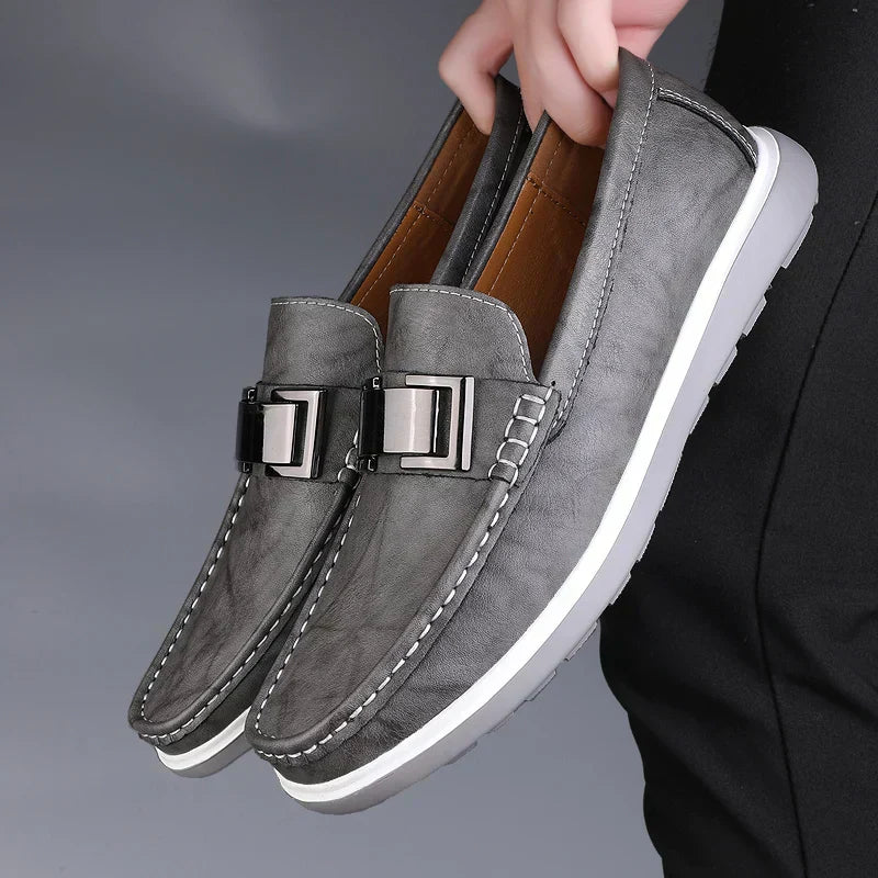 Luxus-Leder-Mokassins