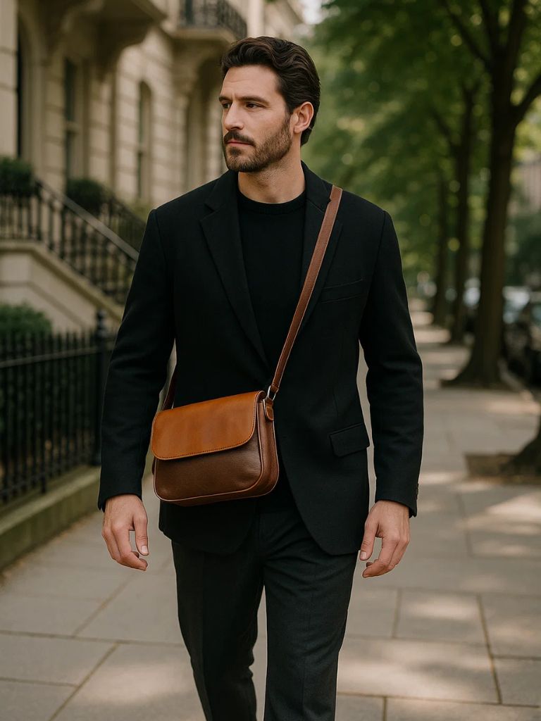 Martin | Schultertasche aus Leder Milano