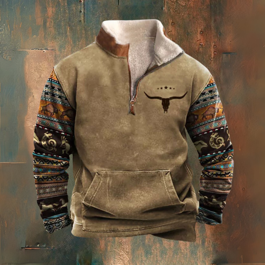 Mathis | eleganter Winterpullover mit halbem Reißverschluss