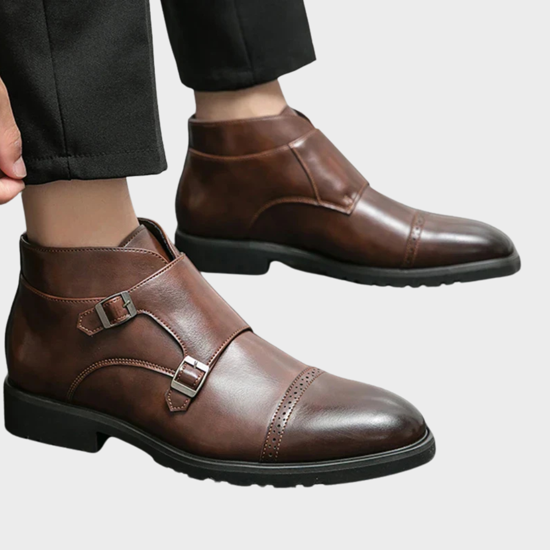 Parker | Doppelte Monk-Strap Stiefel aus synthetischem Leder