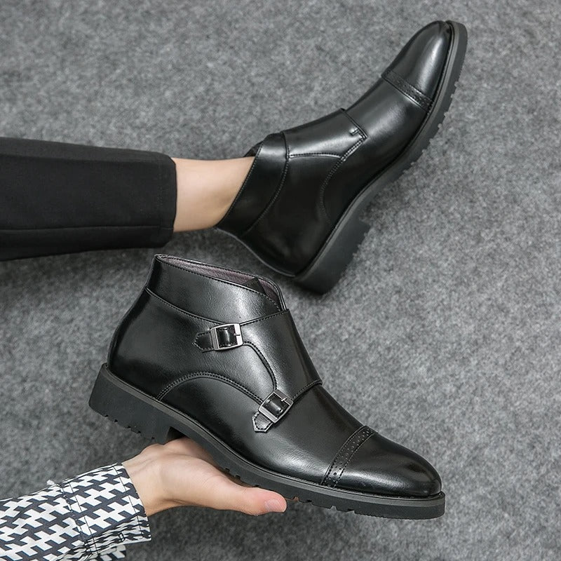 Parker | Doppelte Monk-Strap Stiefel aus synthetischem Leder