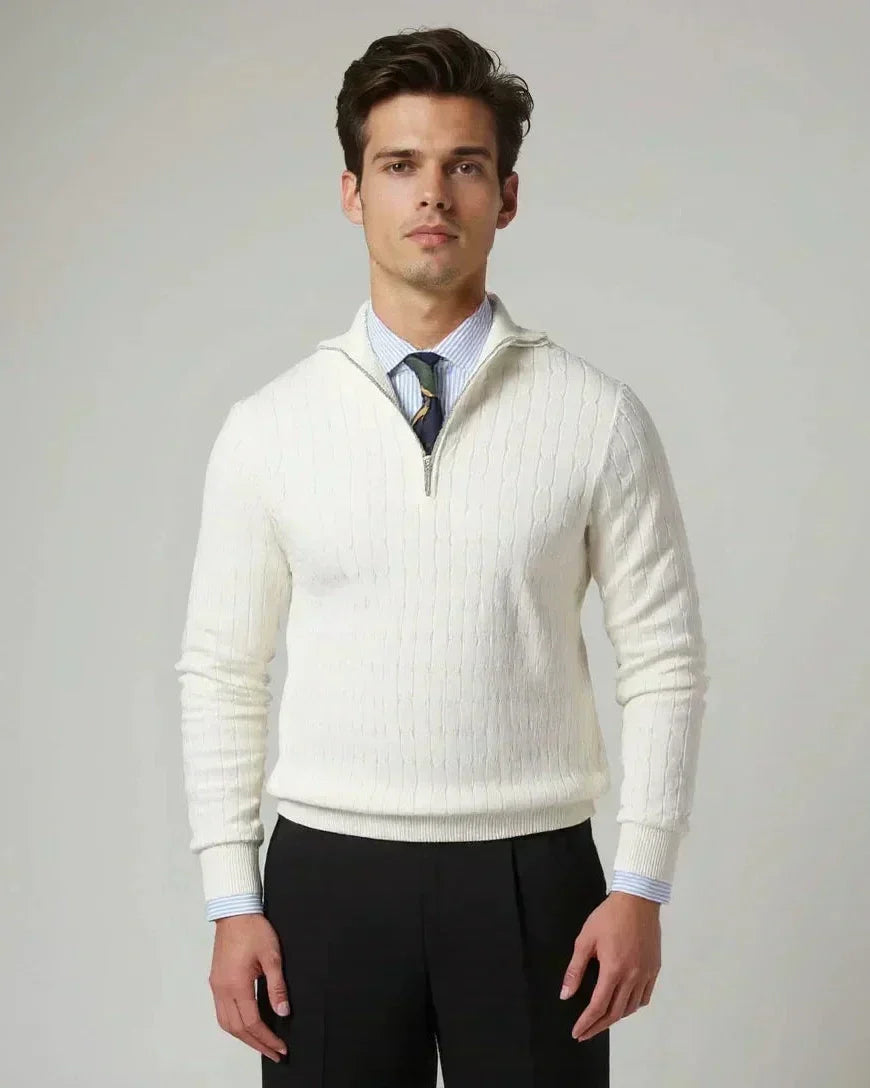 Tobias | Zip-Pullover mit Muster