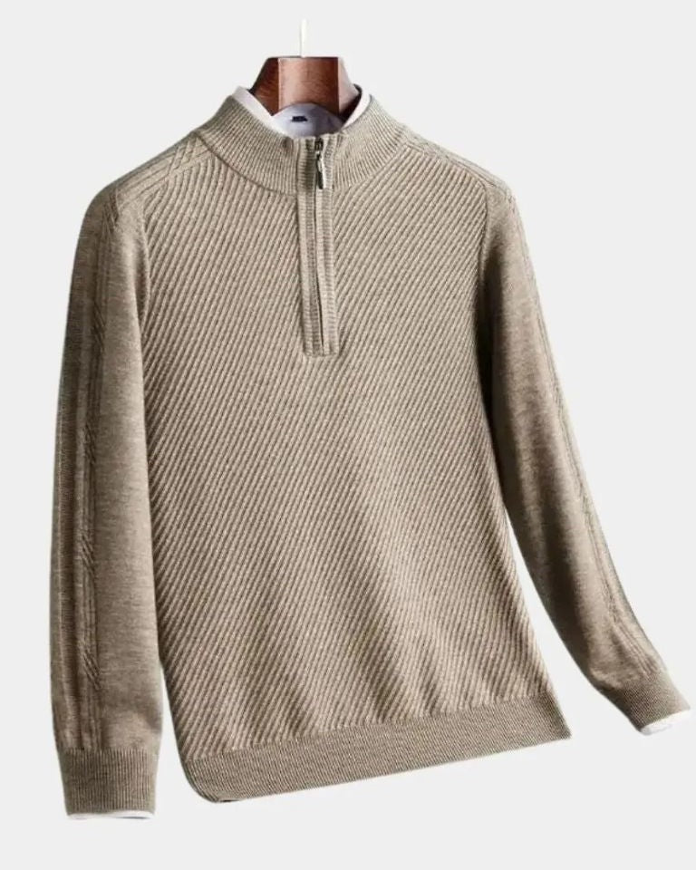 Vilhelm | Pullover mit halbem Reißverschluss