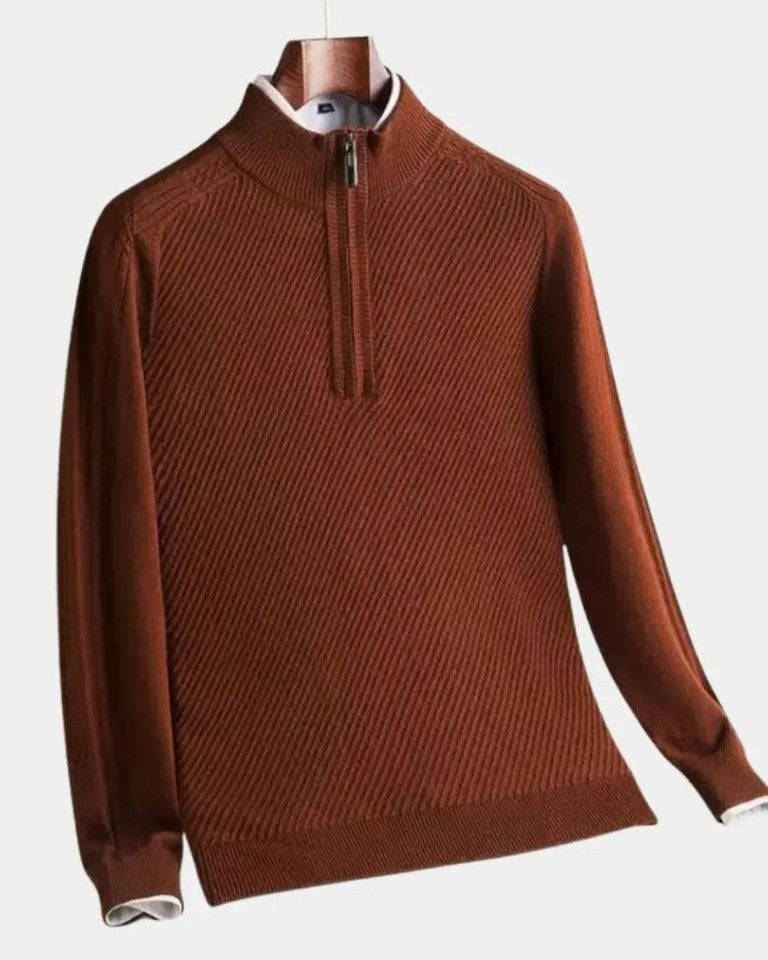 Vilhelm | Pullover mit halbem Reißverschluss