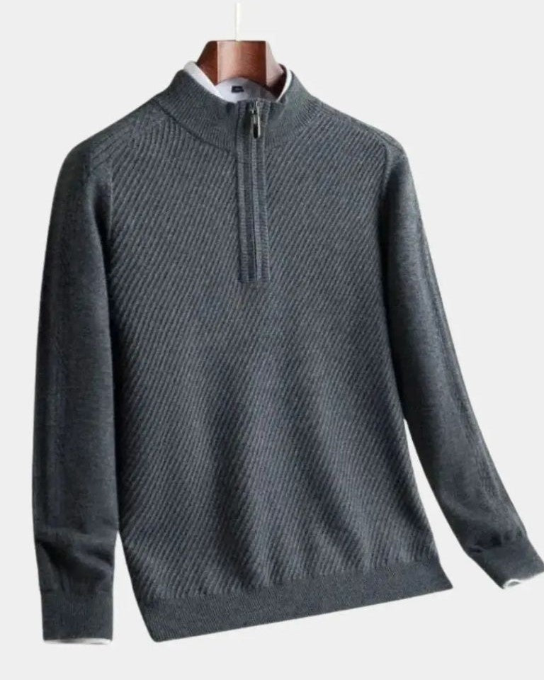 Vilhelm | Pullover mit halbem Reißverschluss