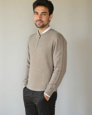 Vilhelm | Pullover mit halbem Reißverschluss