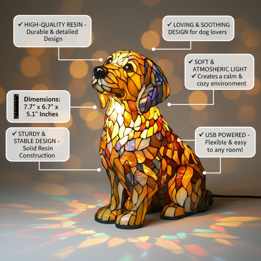 Lili, a Spirituális Arany Retriever Szobor