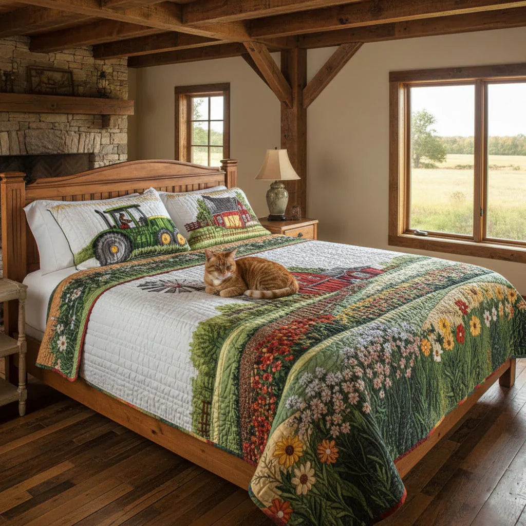 3 darabos párnázott ágynemű szett - Boldog Farm