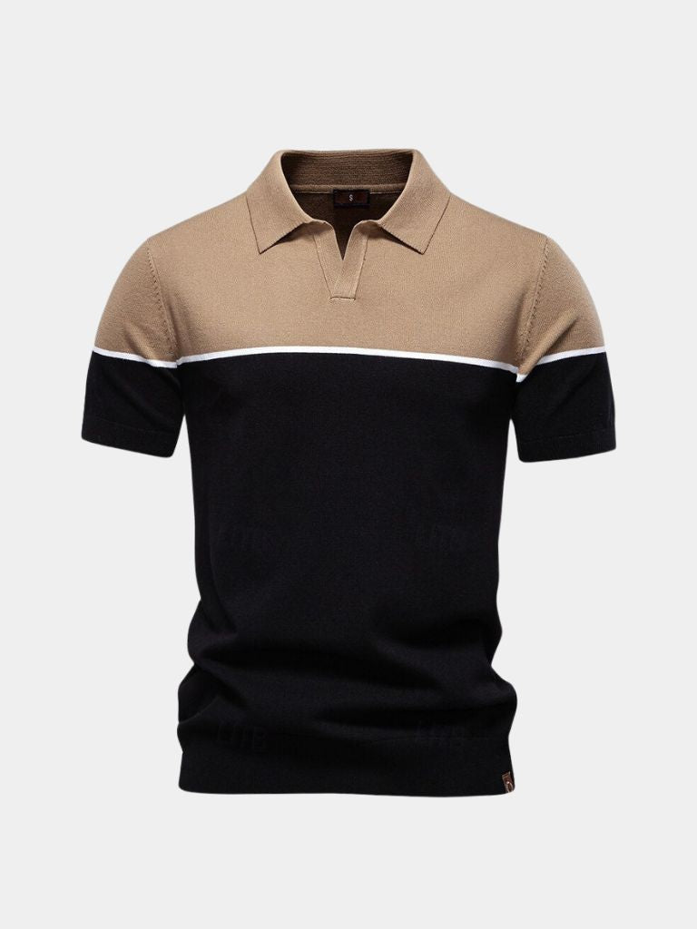 Casper | Polo aus samtigem Tanné