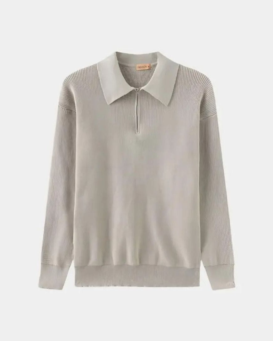 David | Polo-Pullover mit Reißverschluss