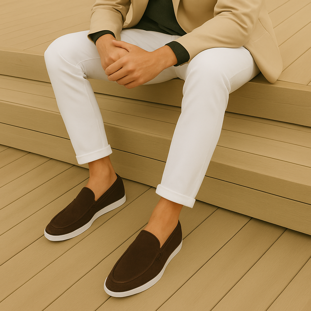 Elegante Mokassins aus Wildleder
