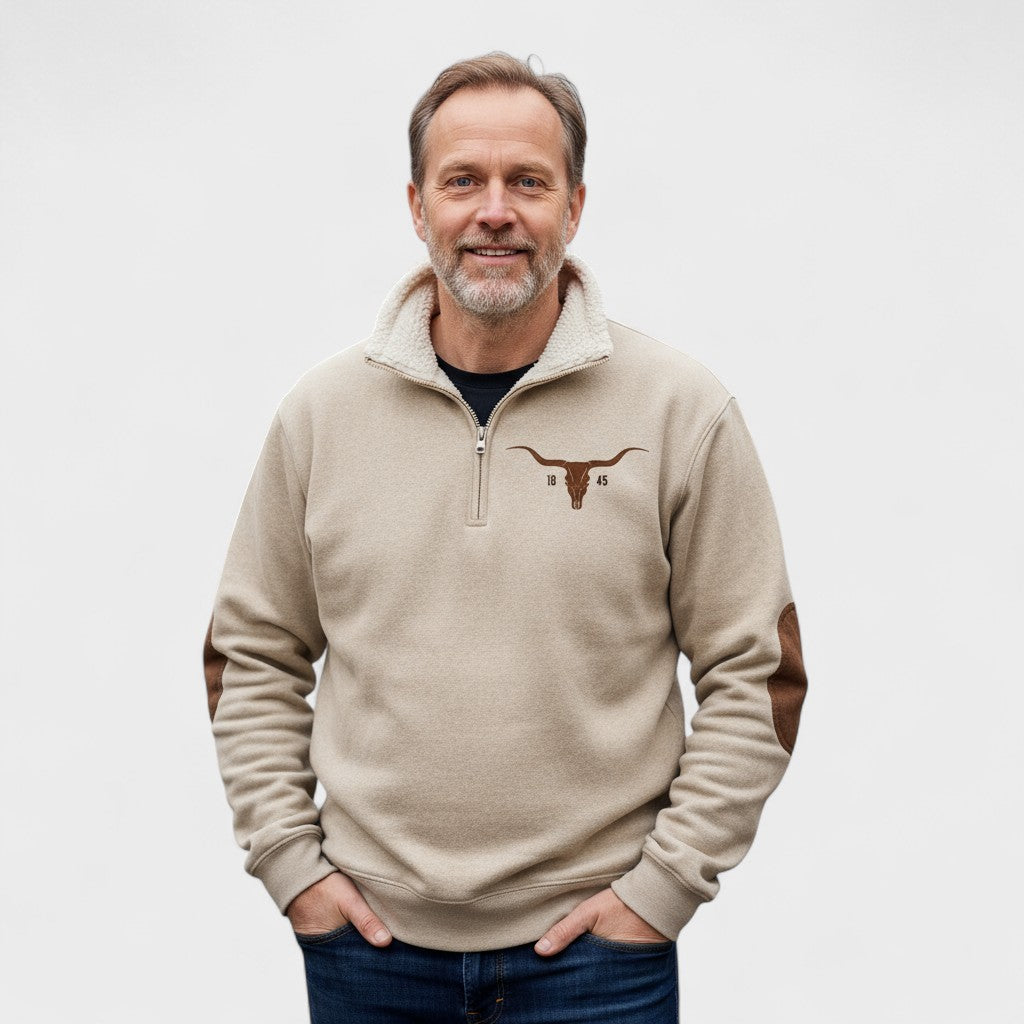 Émeric | eleganter Pullover mit halbem Reißverschluss