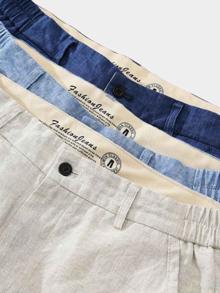 Felix | kurze Leinenhose in Himmelblau
