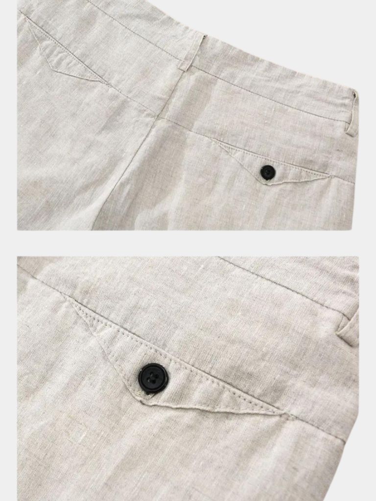 Felix | kurze Leinenhose in Himmelblau
