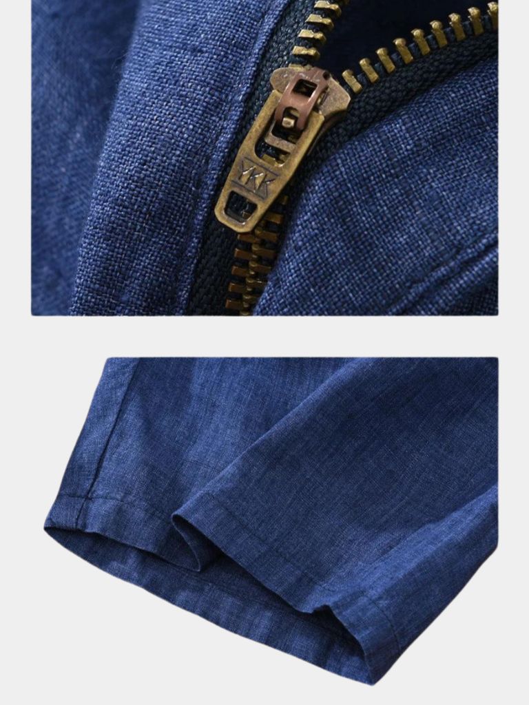 Felix | kurze Leinenhose in Himmelblau