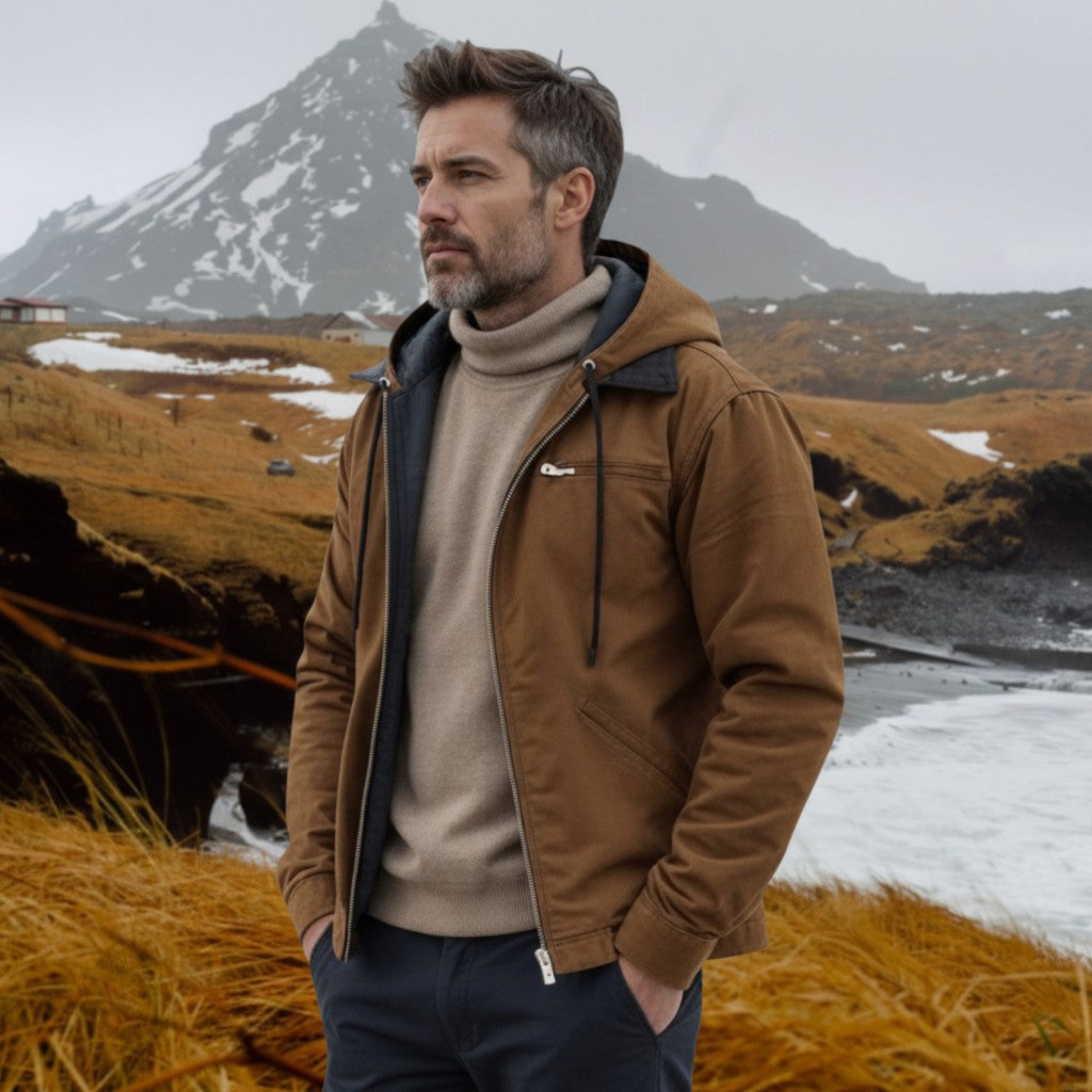 Gaspard | elegante Kapuzenjacke mit Reißverschluss