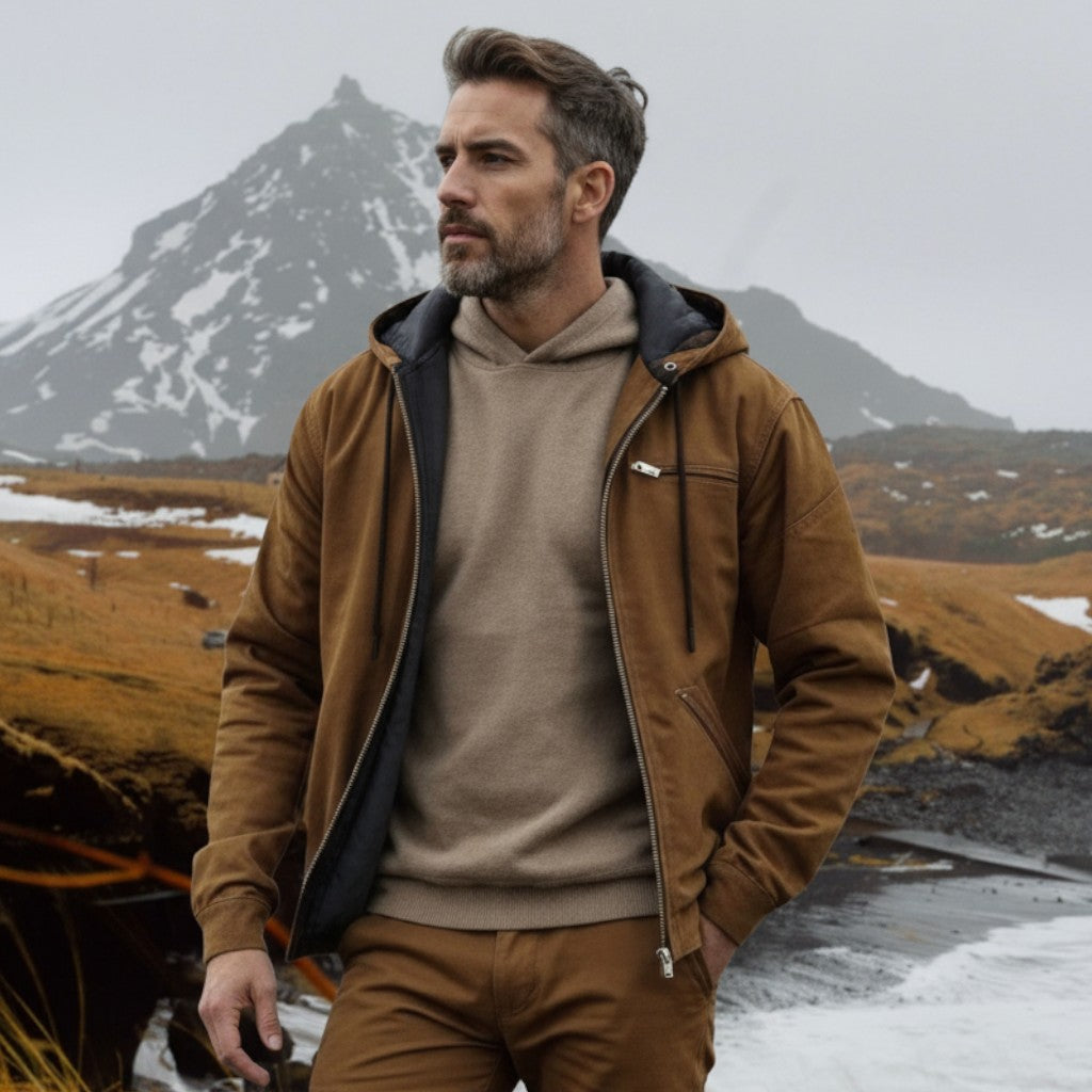 Gaspard | elegante Kapuzenjacke mit Reißverschluss