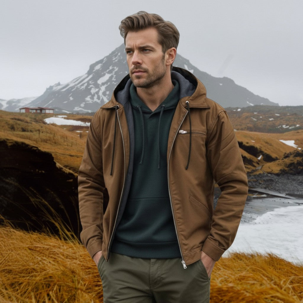 Gaspard | elegante Kapuzenjacke mit Reißverschluss
