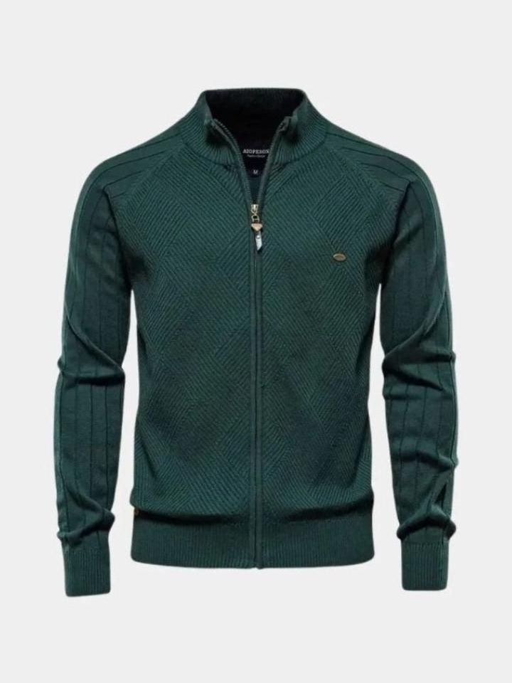 Jacquard | Strickjacke mit Reißverschluss