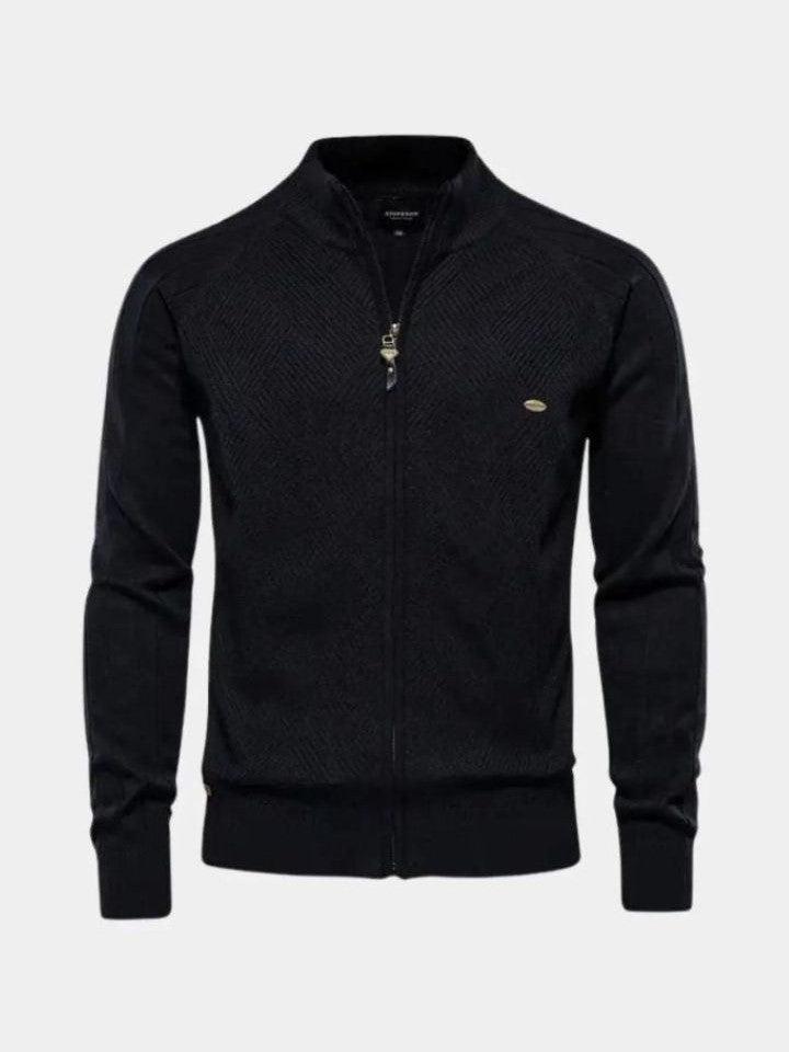 Jacquard | Strickjacke mit Reißverschluss