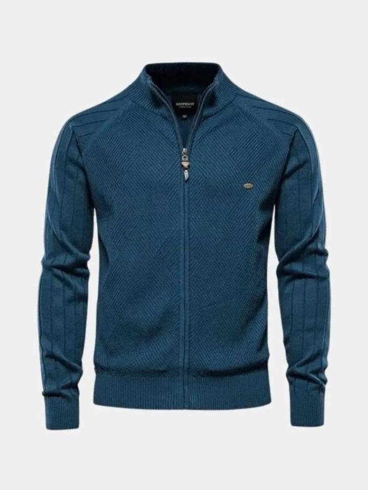 Jacquard | Strickjacke mit Reißverschluss