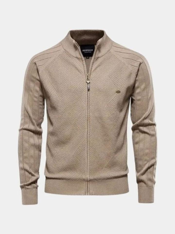 Jacquard | Strickjacke mit Reißverschluss