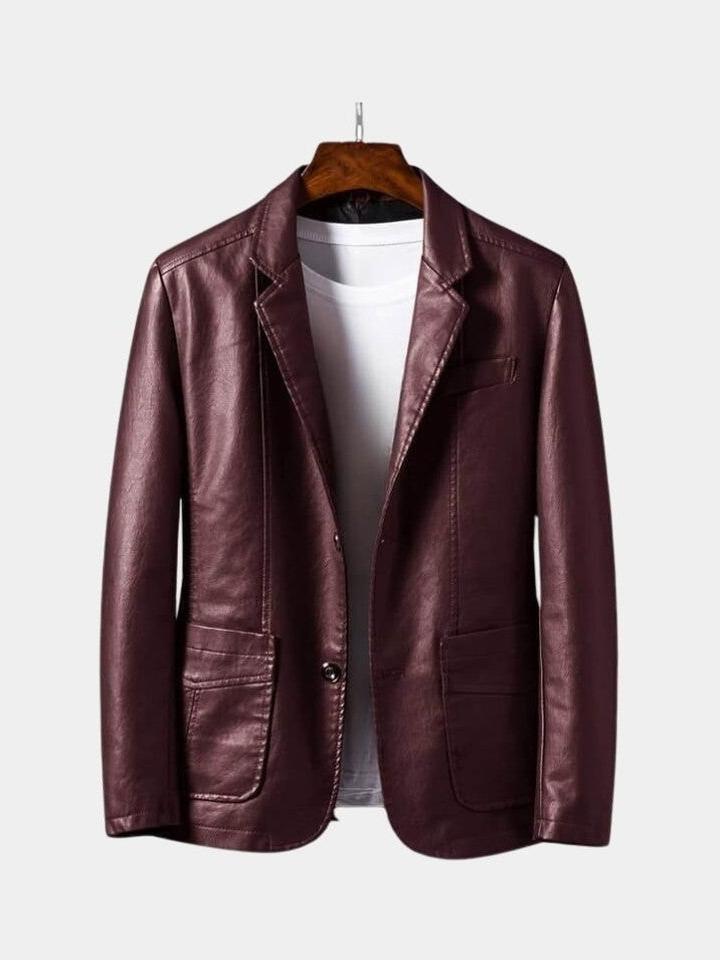 Jonas | Jacke aus karamellfarbener Leder