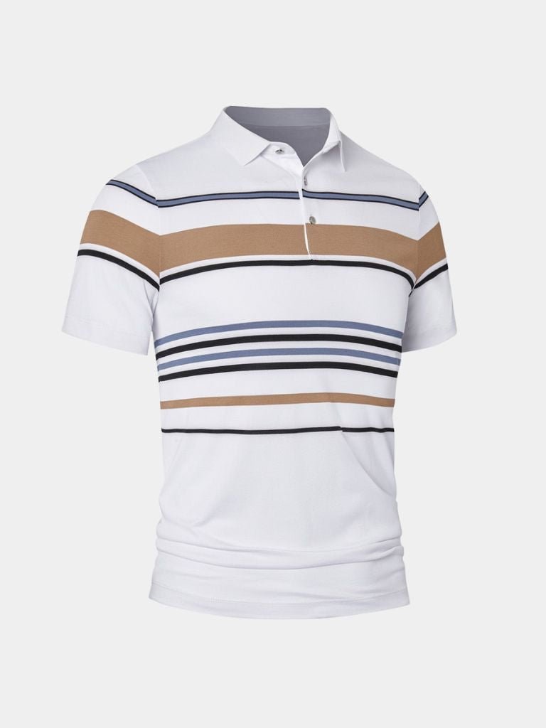 Kasper | Polo mit Streifen Sonnenuntergang