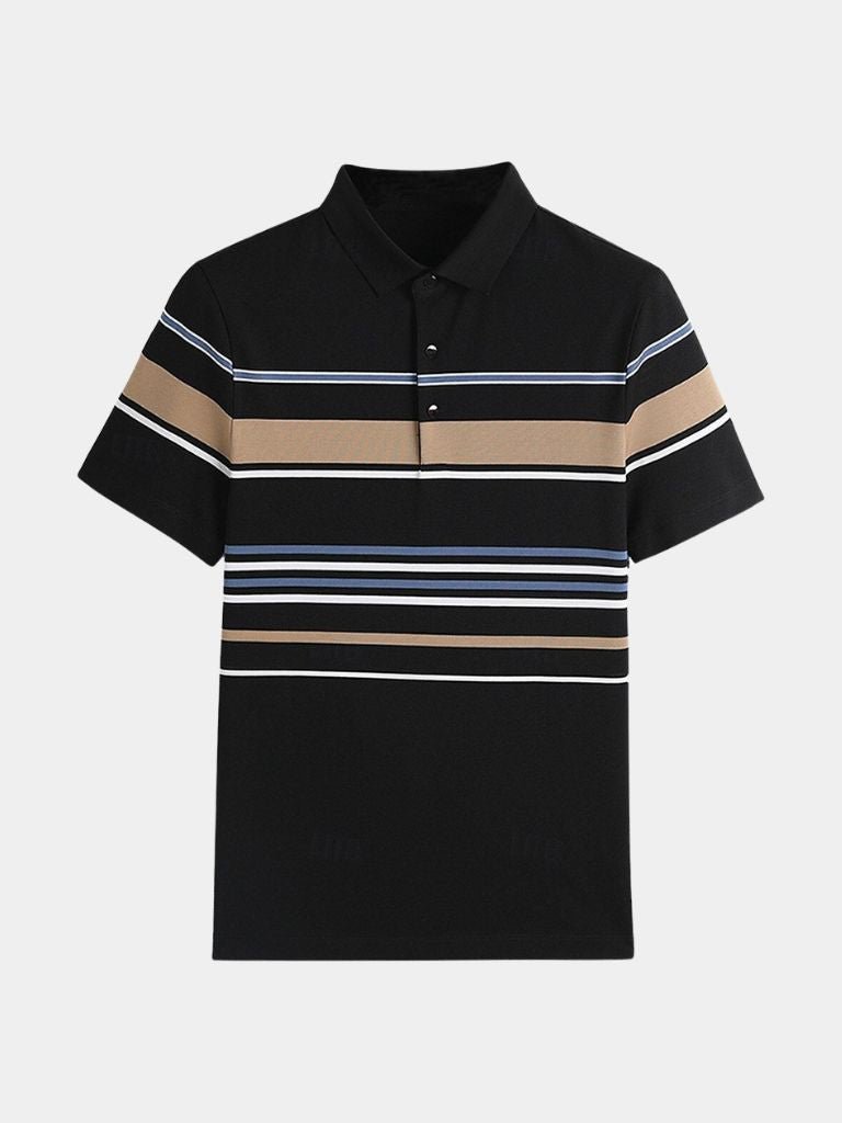 Kasper | Polo mit Streifen Sonnenuntergang