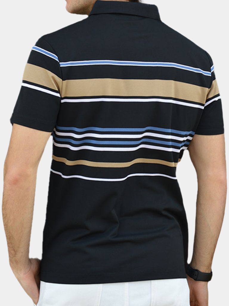 Kasper | Polo mit Streifen Sonnenuntergang
