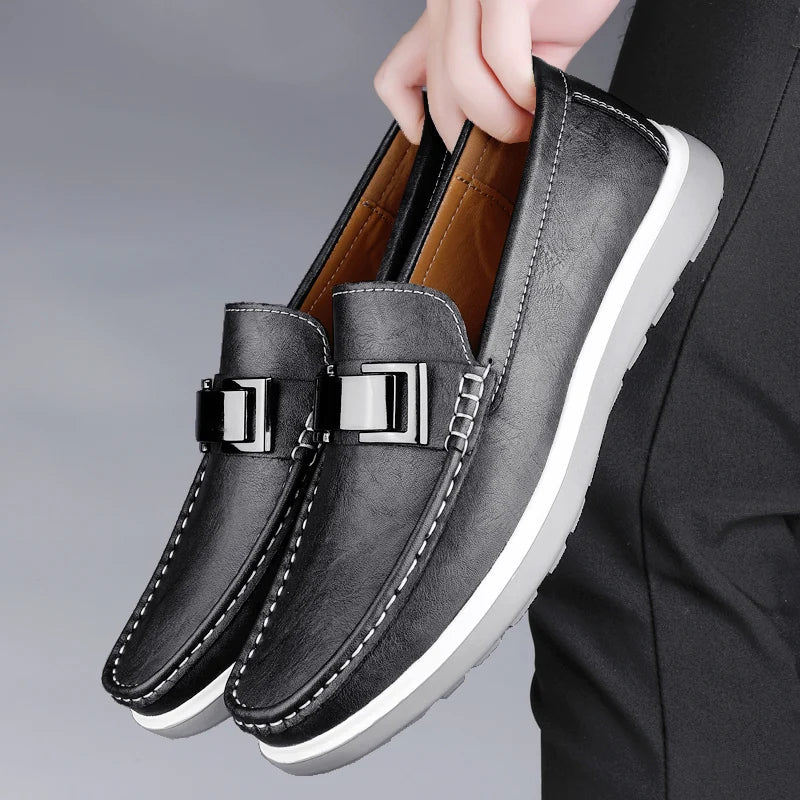 Luxus-Leder-Mokassins
