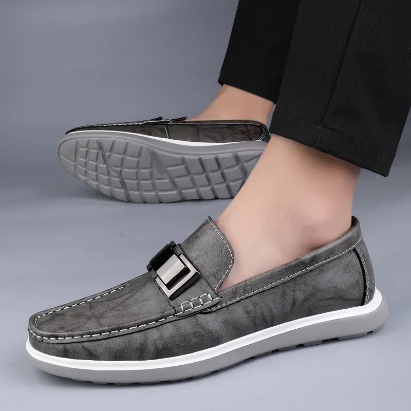 Luxus-Leder-Mokassins