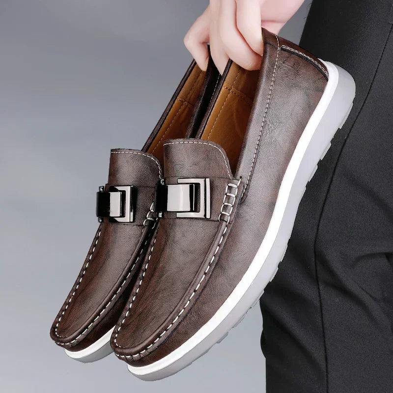 Luxus-Leder-Mokassins