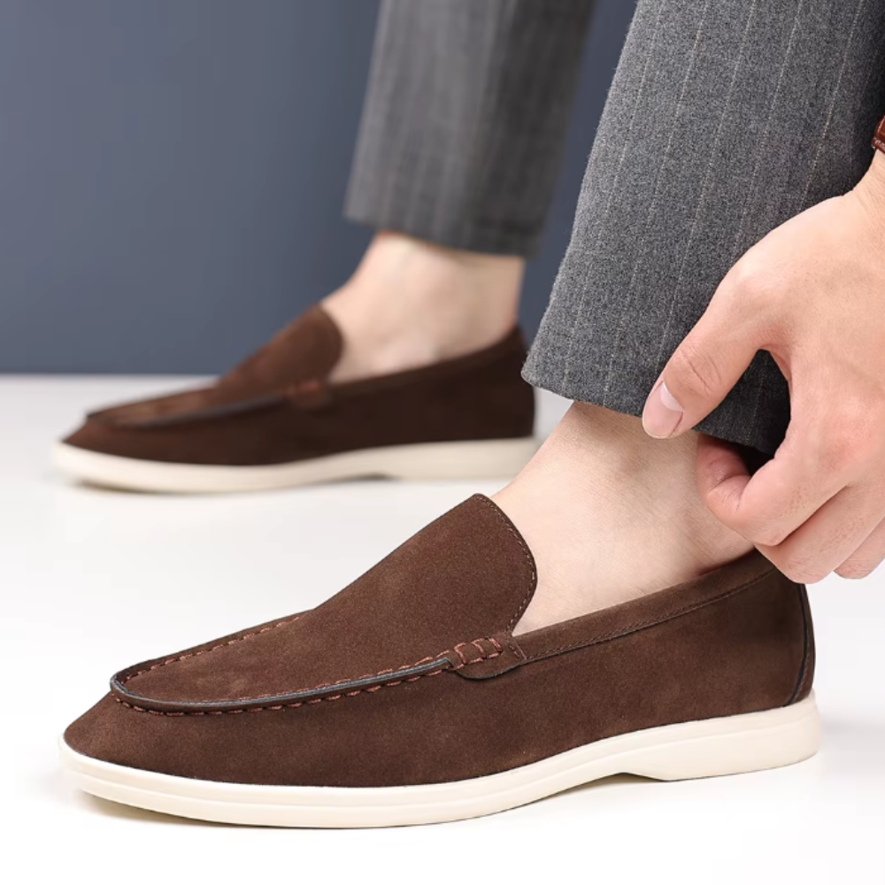 Luxus-Suede-Mokassins